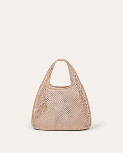 Small Mesh Sacchetto, Nude Crystal Handbags dear-frances 