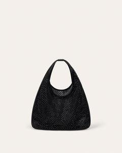 Small Mesh Sacchetto, Black Crystal Handbags dear-frances 