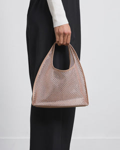 Small Mesh Sacchetto, Nude Crystal Handbags dear-frances 