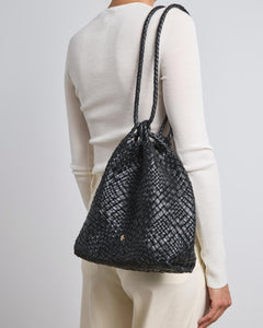 Dante Bucket Bag, Black Weave Handbags dear-frances 